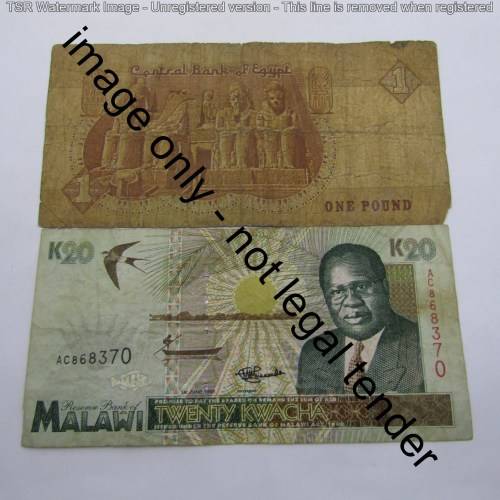 Lot of 10 old world banknotes