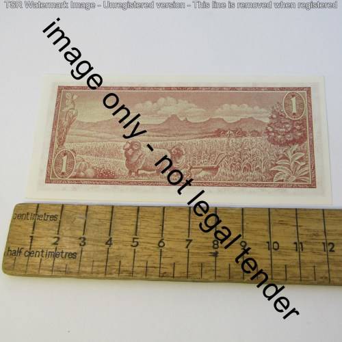 TW de Jongh 3rd issue lot of 5 uncirculated R1 notes with consecutive numbers - 1975