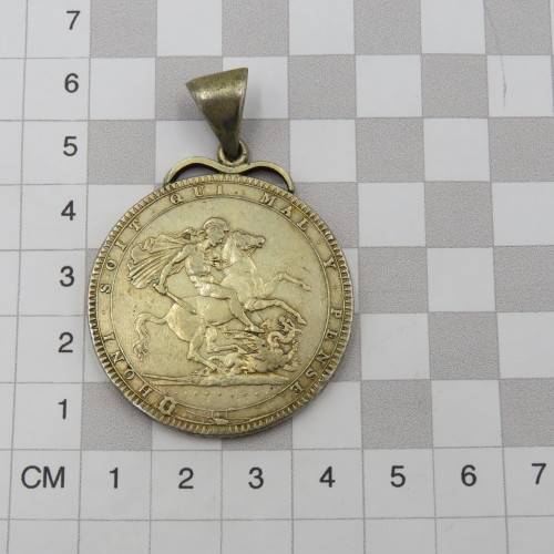 1819 LIX George 3 Great Britain crown with edge mount - VF