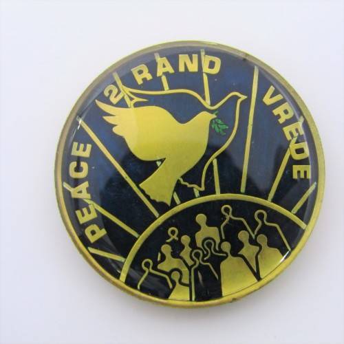 1993 Set of Peace R2 coins - 1 in Silver - 1 gold plated and Enamel - multiclour - 4800 Minted