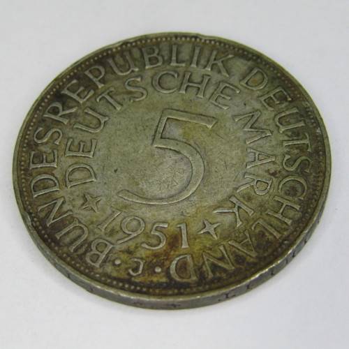 1951 J Germany 5 Mark - XF