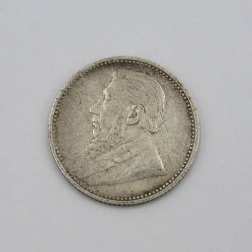 1897 ZAR Paul Kruger 1897 6d VF sixpence scratched