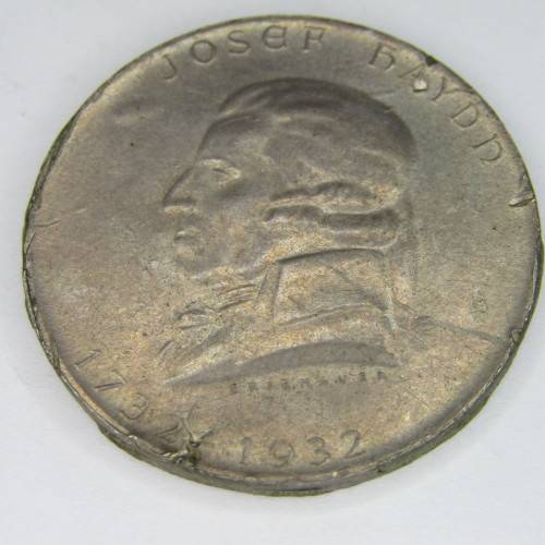 1932 Austria Joseph Haydn 2 Shilling - scarce but ex mount