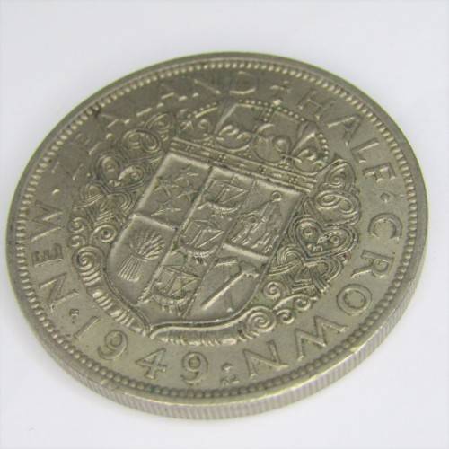 1949 New Zealand Half Crown - AU