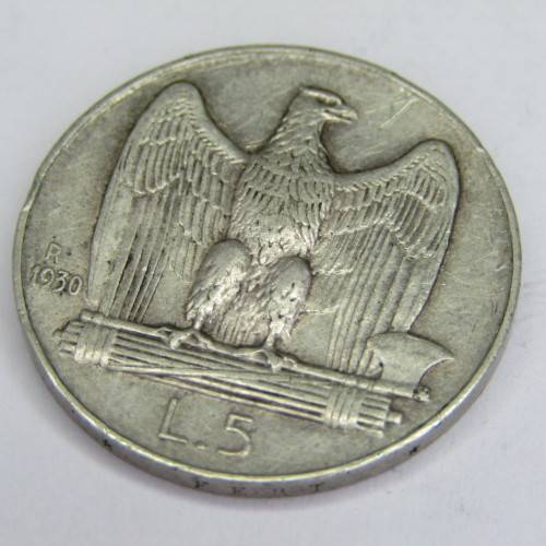 1930 Italy 5 Lire - XF+