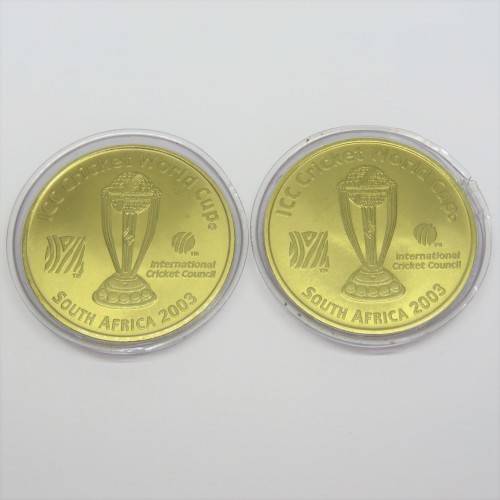 Pair of SA 2003 ICC Cricket world cup medallions