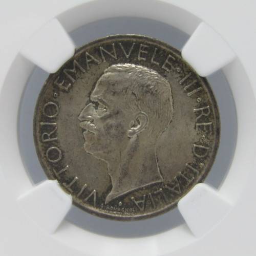 1927 Italy 5 Lire graded MS 62 by NGC