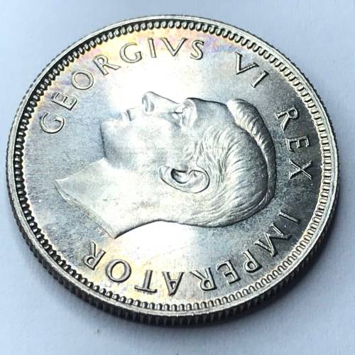 1947 SA Union Shilling - very scarce - UNC