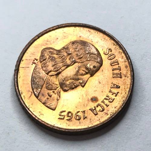 1965 RSA uncirculated English one cent - Only 1180 minted