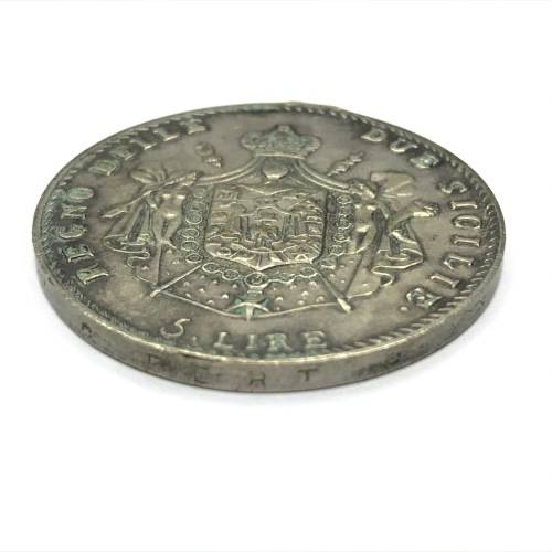1813 Italian States Scarce 5 Lire - Cracked Die Version - XF+
