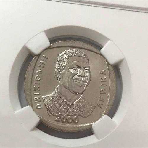 2000 RSA Mandela R5 graded MS 65 by NGC