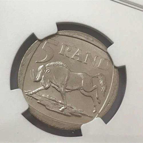 2000 RSA Mandela R5 graded MS 65 by NGC