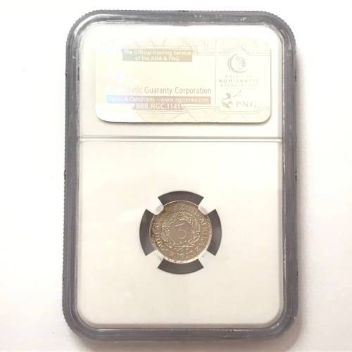 1923 SA Union 3 pence graded PF 63 by NGC