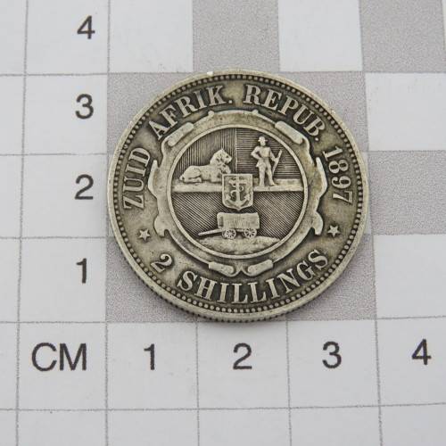 1897 ZAR Paul Kruger 2 shilling