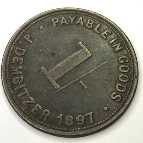 RARE J. Dembitzer token - 1 Shilling