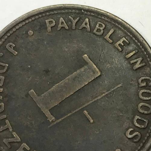 RARE J. Dembitzer token - 1 Shilling