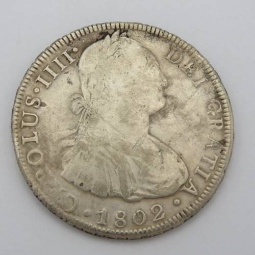 1802 Spain Colonial 8 Real - Potosi Bolivia - Charles 4