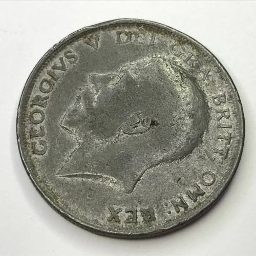 1911 British half crown prison money casting