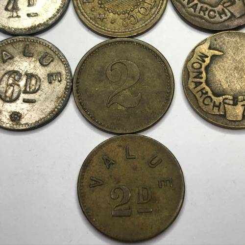 Lot of 10 Monarch Auto Co. tokens