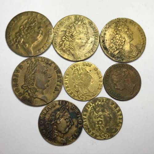 Lot of 8 different Great Britain card/gambling tokens