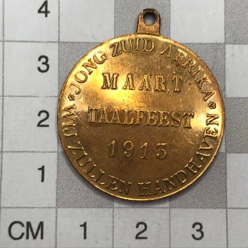 1913 Taalfeest medallion - Jong Zuid Africa - `Ereherstel van het Hollands in ZUID AFRIKA`