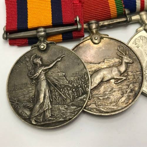 Boerwar Queens medal to 622 Pte JH Herring of the Uitenhage Town Guard  and WW2 medals to Herring