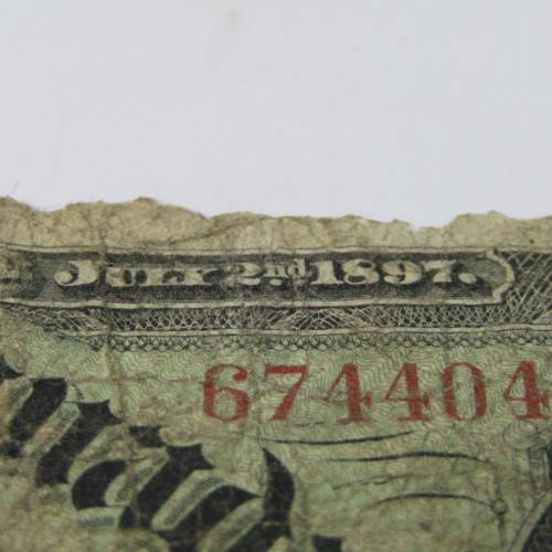 Dominion of Canada 1897 Courtney dark brown banknote - very well used
