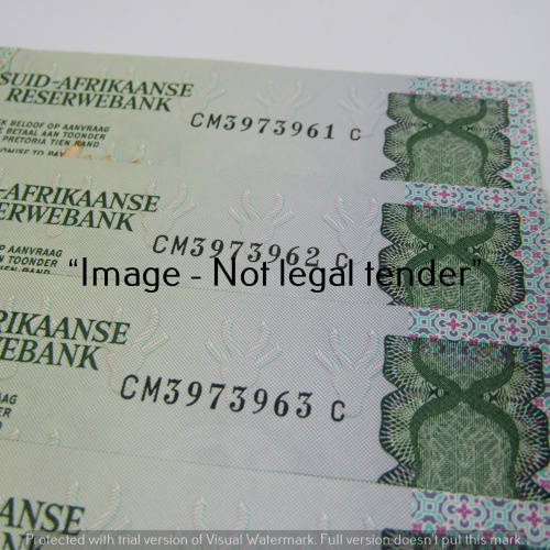 CL Stals 1st Issue R10 bank notes - Lot of 6 notes with consecutive numbers