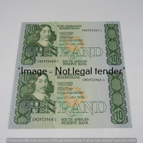 CL Stals 1st Issue R10 bank notes - Lot of 6 notes with consecutive numbers