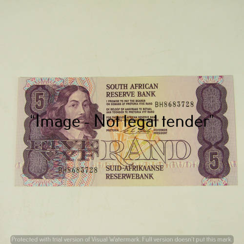 CL Stals 1st Issue R5 bank notes - Lot of 3 uncirculated with consecutive numbers