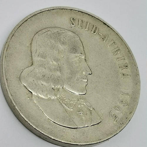 South Africa 1965 circulation Afrikaans 50 cent - VF+  - only 2911 minted