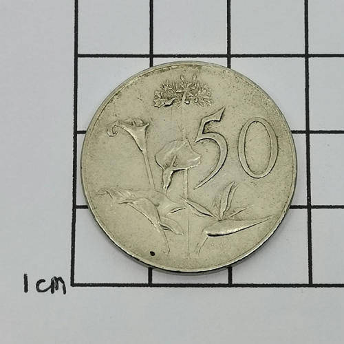 South Africa 1965 circulation Afrikaans 50 cent - VF+  - only 2911 minted