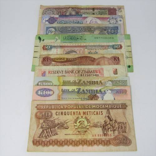 Lot of 10 bank notes from Africa