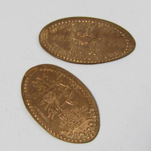 Lot of 8 elongated coins - various designs