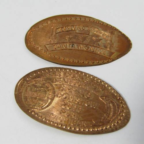 Lot of 8 elongated coins - various designs