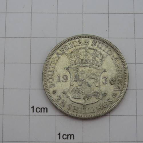 South Africa 1936 half crown EF some lustre remaining