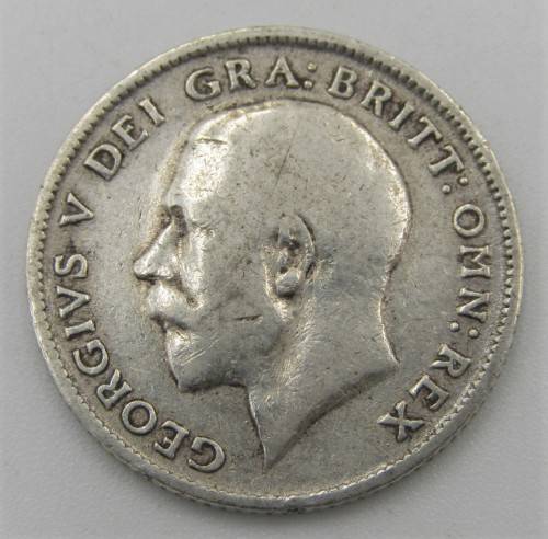 Great Britain 1916 sixpence 6d VF