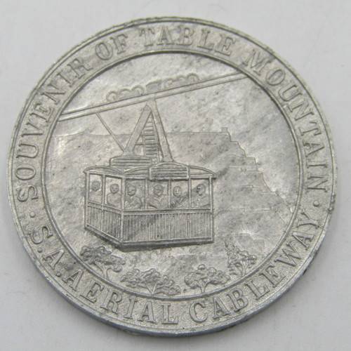 Pair of medallions 1929 for the opening of Table Mountain Cableway in different metals