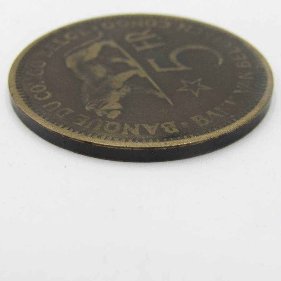1936 Belgian Congo 5 Franc VF