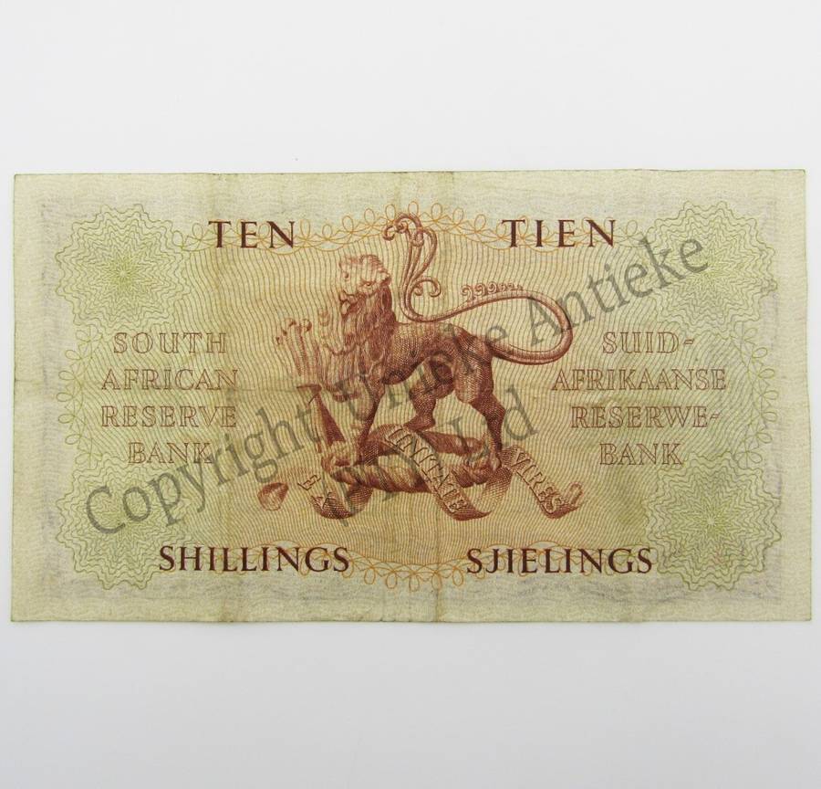 MH de Kock Ten Shillings 1950 E/A A32 VF