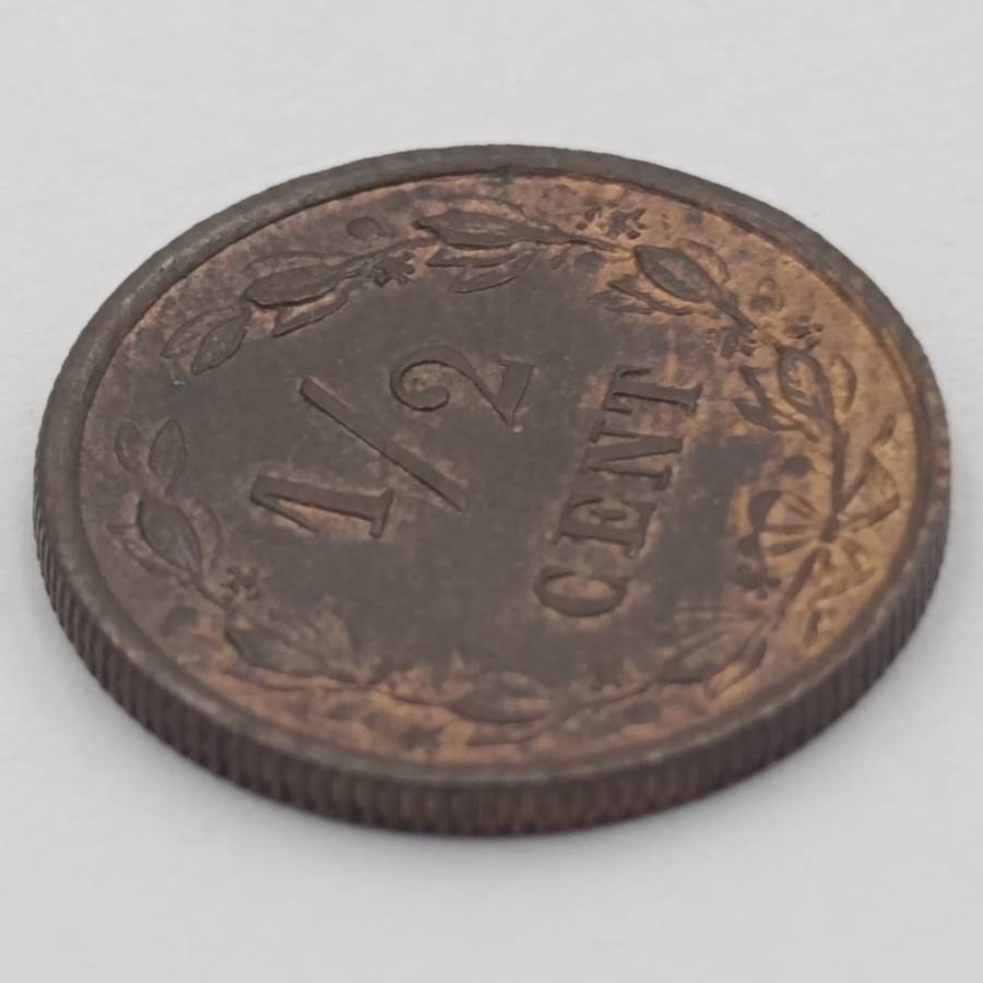 1883 Netherlands half cent uncirculated