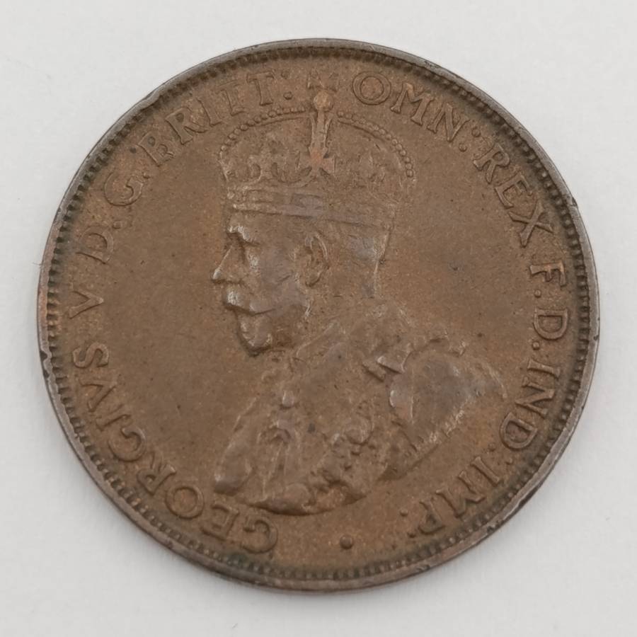 1928 Australia copper half penny