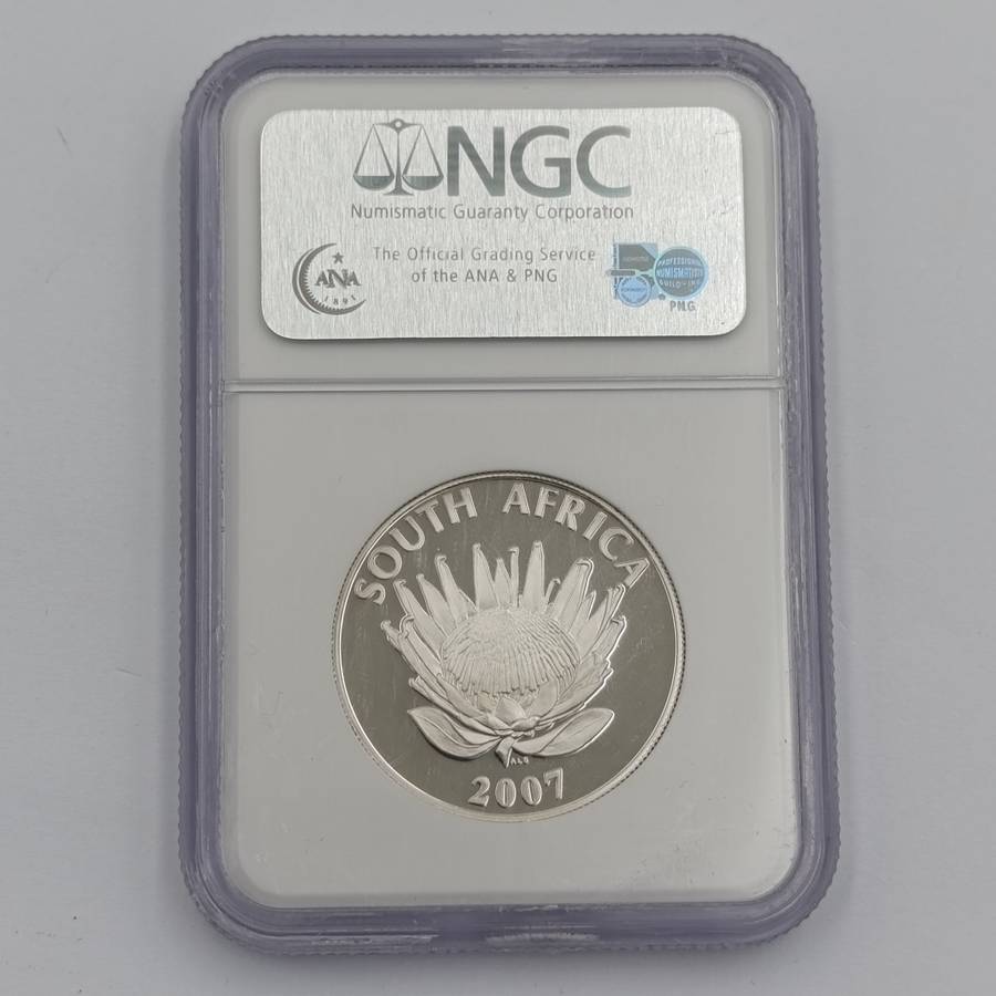 2007 RSA silver R1 Nelson Mandela graded  PF70 Ultra Cameo by NGC