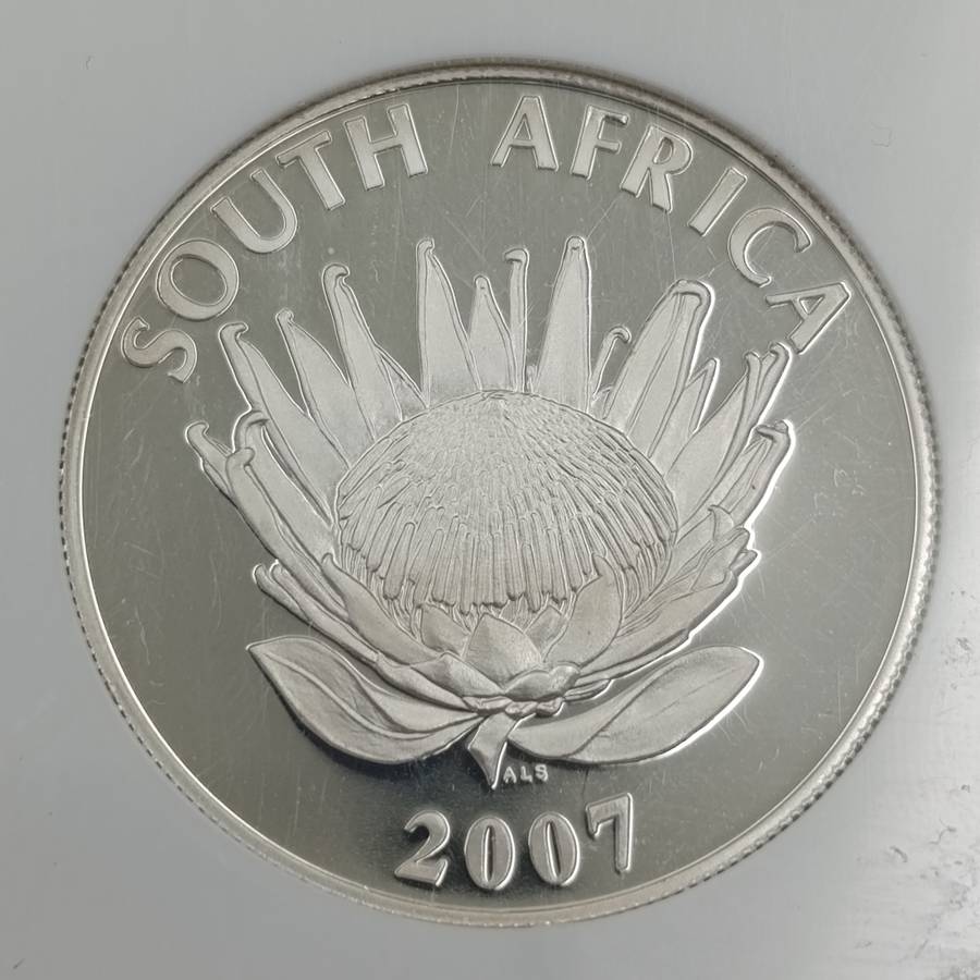2007 RSA silver R1 Nelson Mandela graded  PF70 Ultra Cameo by NGC