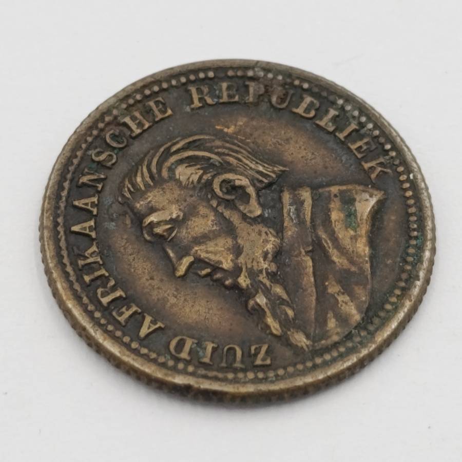 1896 Paul Kruger imitation brass sovereign token