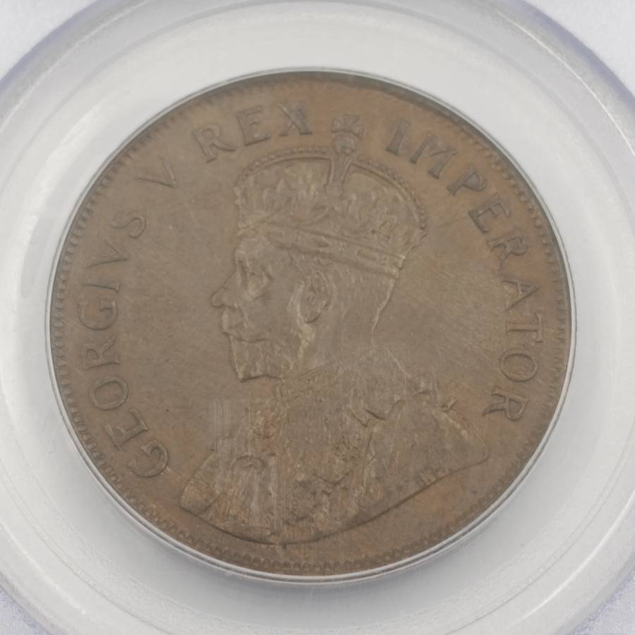 1930 SA Union Penny graded AU 58 by PCGS