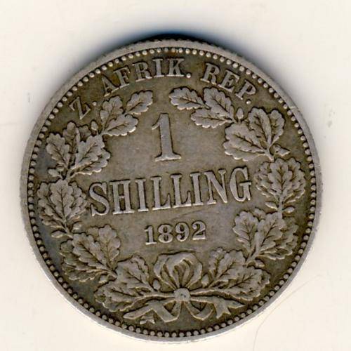 ZAR 1892 Kruger shilling