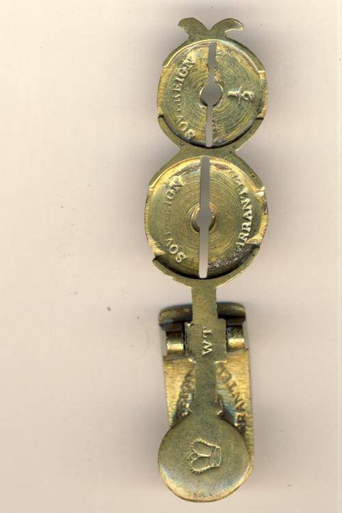 Victorian Sovereign scale in brass