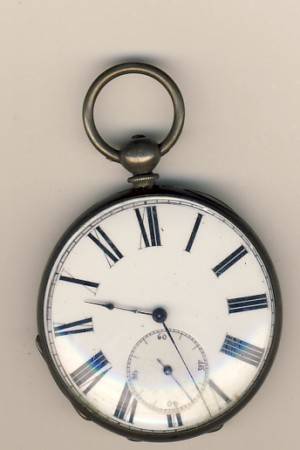 Very old silver pocket watch - uses key to wind
