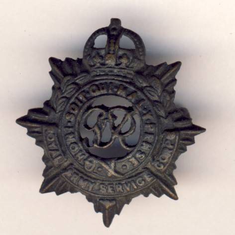 Great Britain Army services corps collar badge - brass with lugs @ CRAZY R1 start